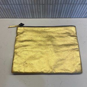BCBG Carina Fold Over Clutch Bag in Gold, NWT‎